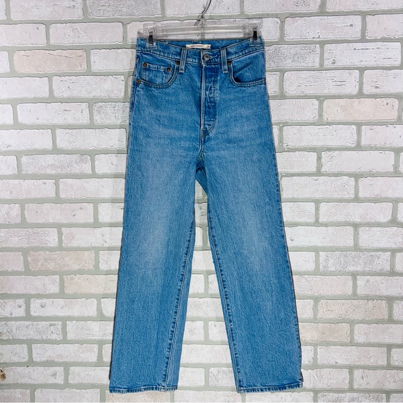 Levi's Ribcage Straight Jeans Size 24 - Picture 3 of 10